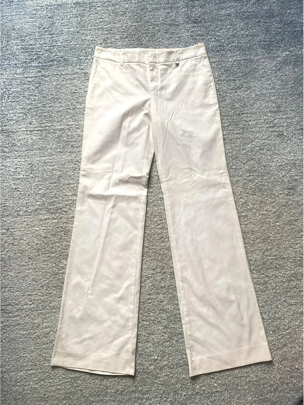Gucci White 2009 IT-38 US-2 Wide Leg Cotton Blend Trousers Pants